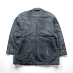 U.S. AIR FORCE COMMANDING OFFICER レザー カーコート ジャケット XL ブラック