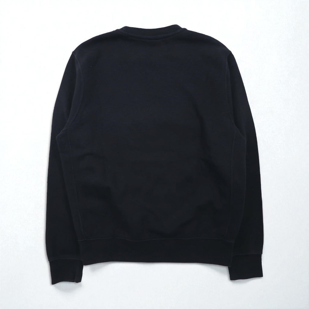 NIKE Crew Fleece Sweatshirt, Size Small, Black Cotton, JDI BSTR BV5090-010