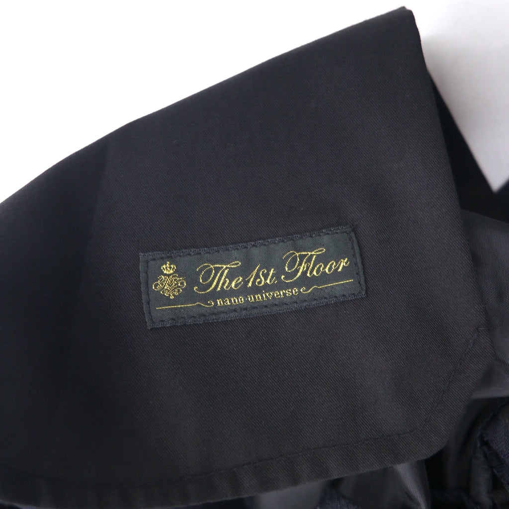 nano universe The 1st Floor スリム ストレッチ スラックス パンツ M ネイビー ストライプ NUF61LP0042H0 未使用品