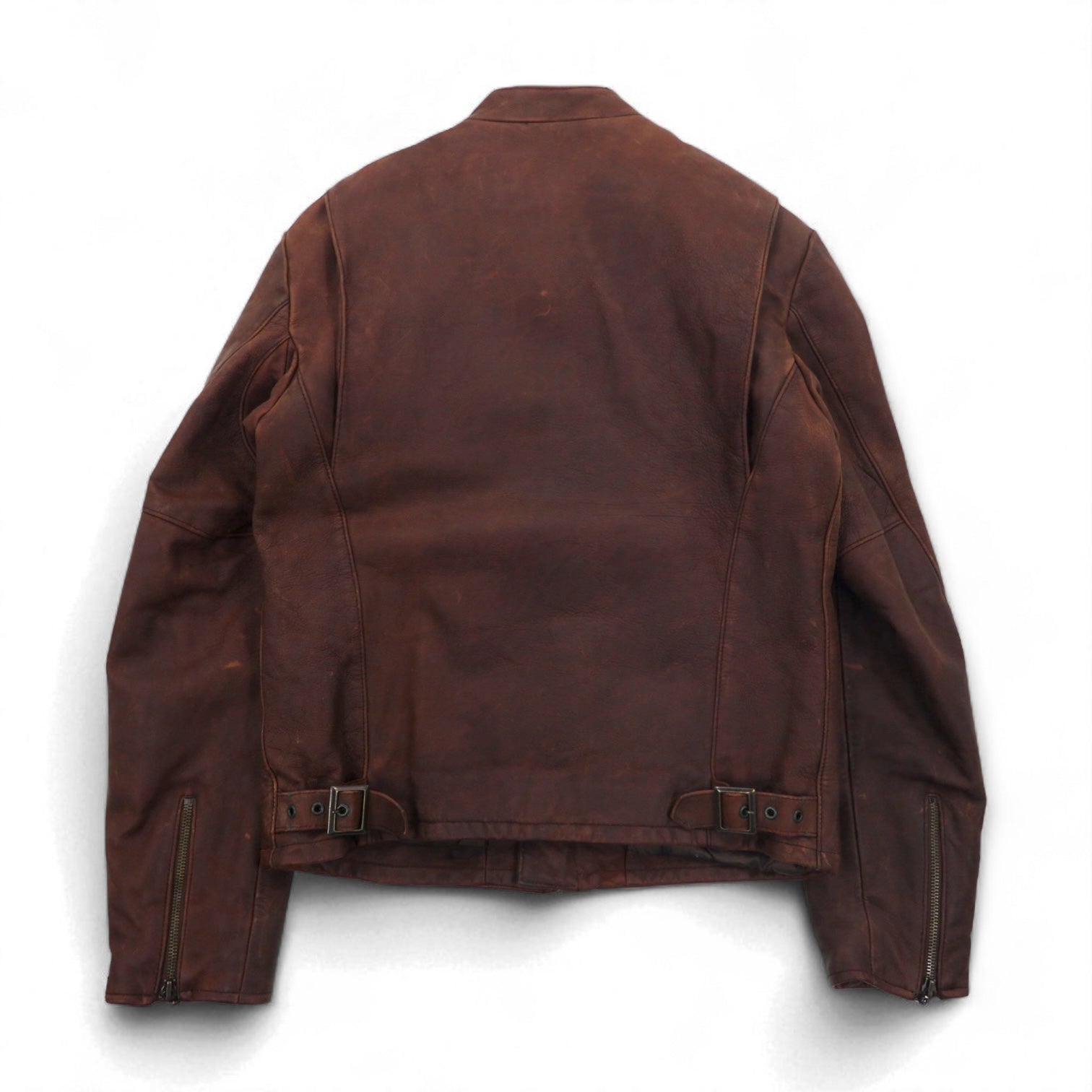 POLO JEANS COMPANY 90s Vintage Single Riders Leather Jacket L