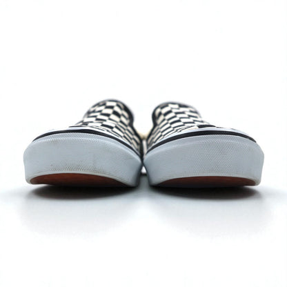 VANS スリッポン SLIP-ON チェッカーフラッグ スニーカー 27.5cm ホワイト ブラック キャンバス V98CLA