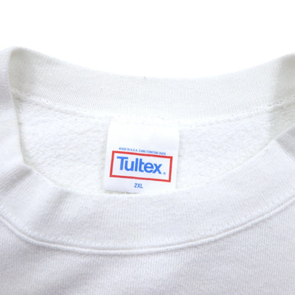 USA製 90年代 Tultex プリントスウェット 2XL ホワイト コットン USF&F Sugar Bowl