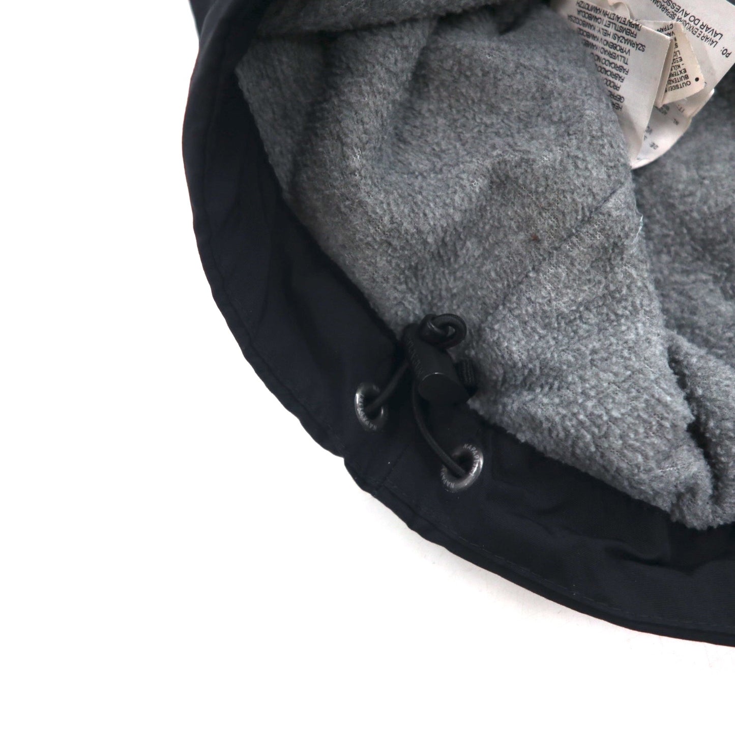 NAPAPIJRI Anorak Parka, Fleece-Lined, Half-Zip Nylon Jacket, Size L, Black, N0YGNJ