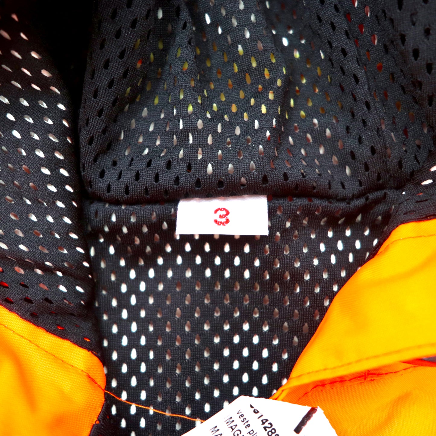EURO WORK ユーロワーク フーデッド オーバーコート 3 オレンジ ポリエステル 撥水 メッシュライナー ドローコード リフレクター SUEZ 未使用品
