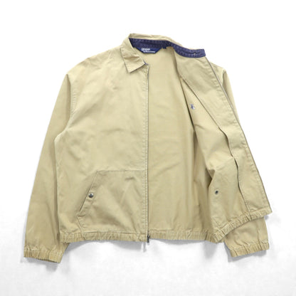 Polo Ralph Lauren 90年代 スウィングトップ ハリントンジャケット L ベージュ スモールポニー刺繍 チンストラップ