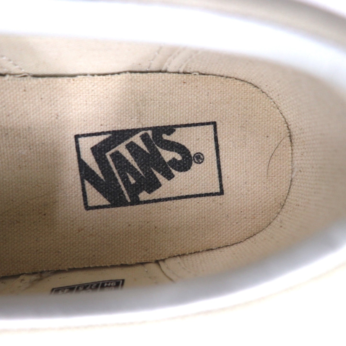 VANS スリッポン SLIP-ON チェッカーフラッグ スニーカー 27.5cm ホワイト ブラック キャンバス V98CLA