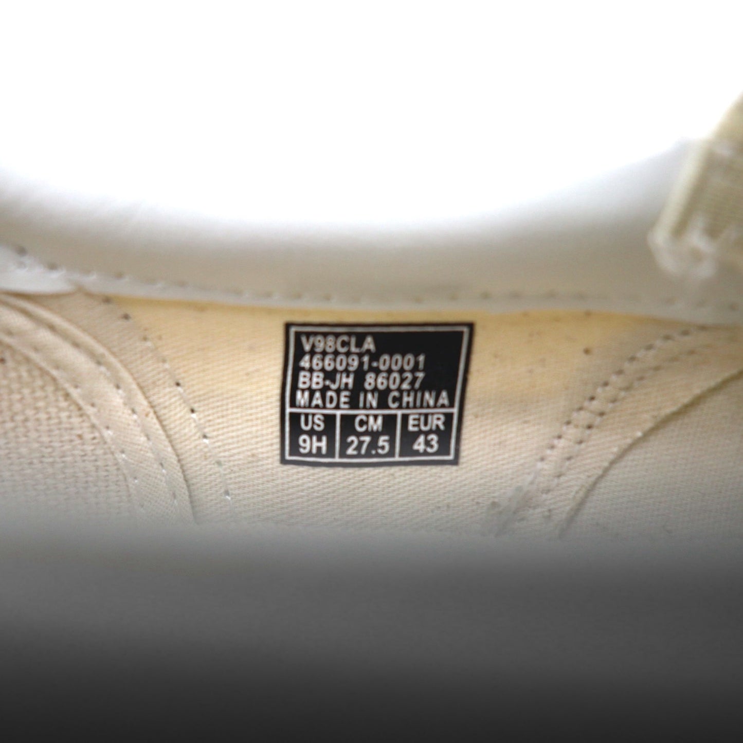 VANS スリッポン SLIP-ON チェッカーフラッグ スニーカー 27.5cm ホワイト ブラック キャンバス V98CLA