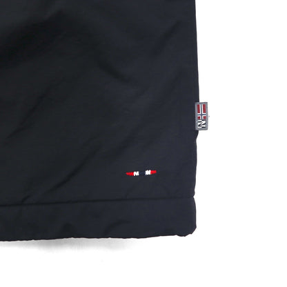 NAPAPIJRI Anorak Parka, Fleece-Lined, Half-Zip Nylon Jacket, Size L, Black, N0YGNJ