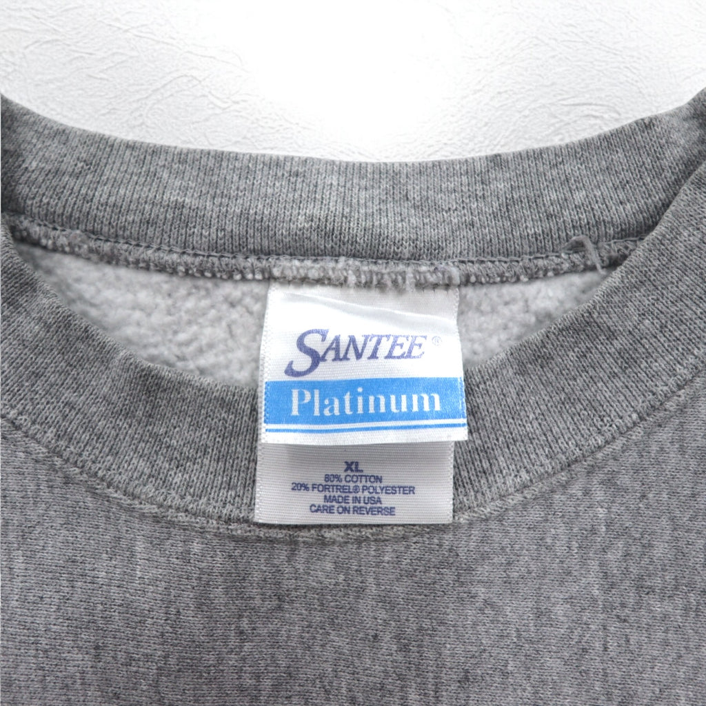 USA made 90s SANTEE PLATINUM Reverse Weave Sweatshirt XL Grey THE BUCK