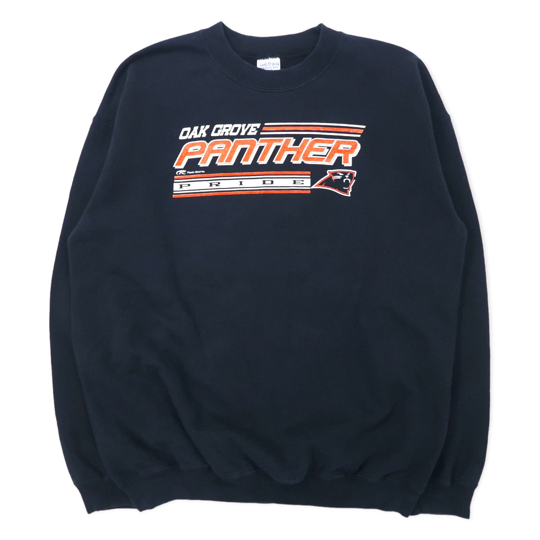 日本然リトテ-古着オンライン-GILDAN カレッジ プリント スウェット L ブラック コットン OAK GROVE PANTHERS ビッグサイズ ホンジュラス製-GILDAN College Print Sweatshirt L Black Cotton OAK GROVE PANTHERS Big Size Honduras Made