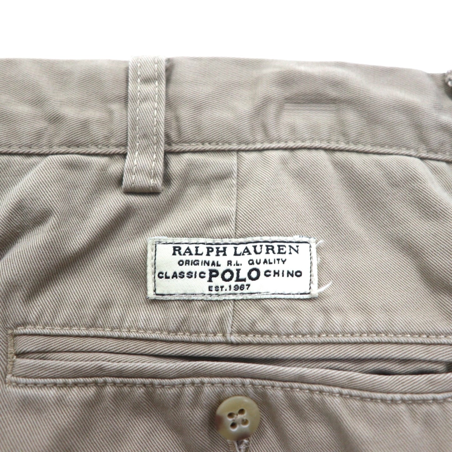 Polo Ralph Lauren 90年代 ポロチノ ワイド テーパード チノパンツ XL ベージュ CLASSIC POLO CHINO