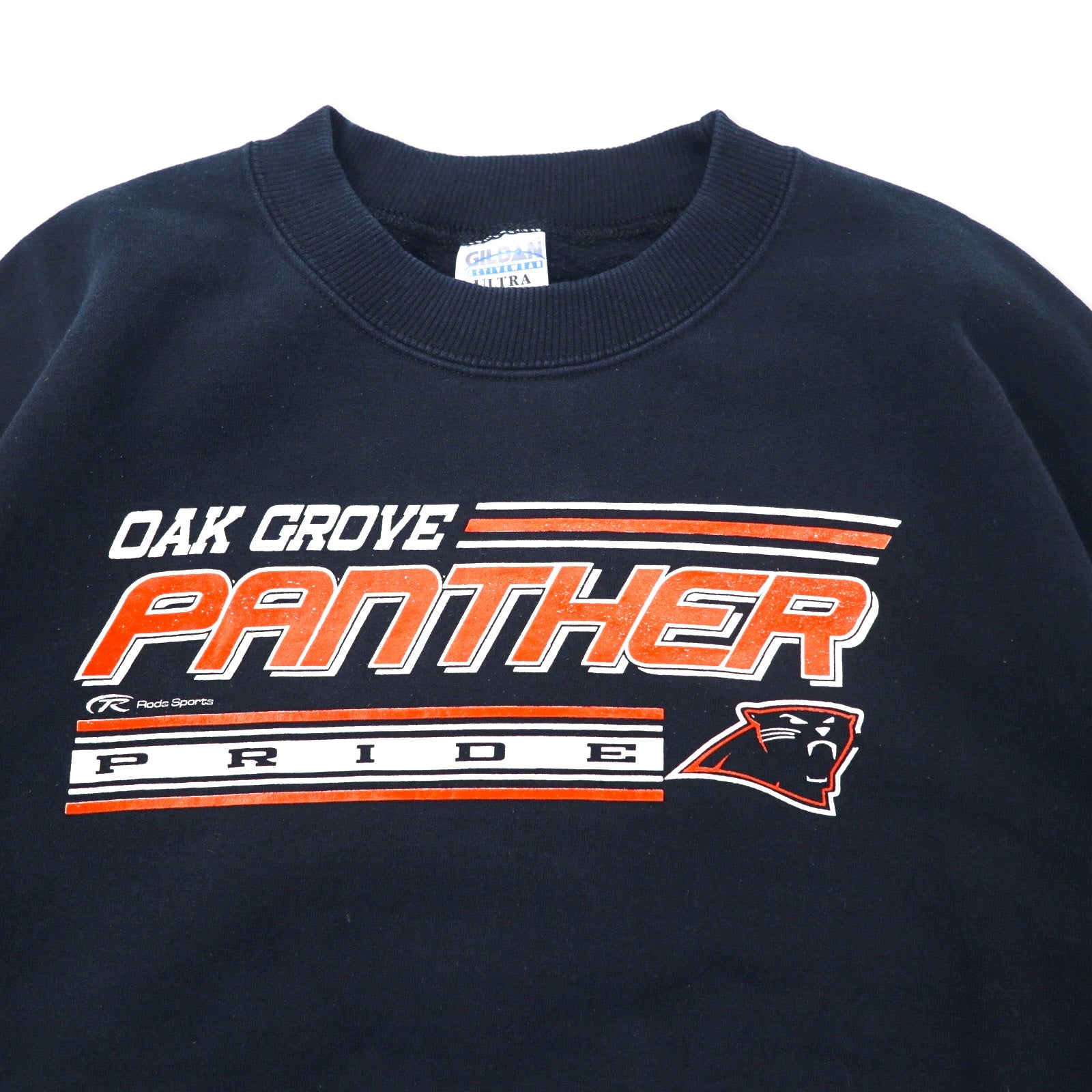 GILDAN カレッジ プリント スウェット L ブラック コットン OAK GROVE PANTHERS ビッグサイズ ホンジュラス製
