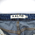 AALTO テーパード デニムパンツ 34 インディゴ ブルー PRA3-LM-1001 トルコ製