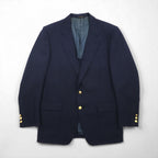 80s USA UNION MADE Vintage Navy Blazer Joshua Trent 80s USA Made 2B Tailored Jacket Size L Union Made ACTWU Tag Gold Buttons Navy Blazer