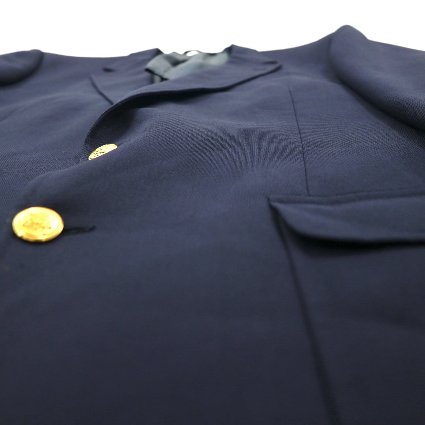 80s USA UNION MADE Vintage Navy Blazer Joshua Trent 80年代 USA製 2B テーラードジャケット L ユニオンメイド ACTWUタグ 金ボタン 紺ブレ