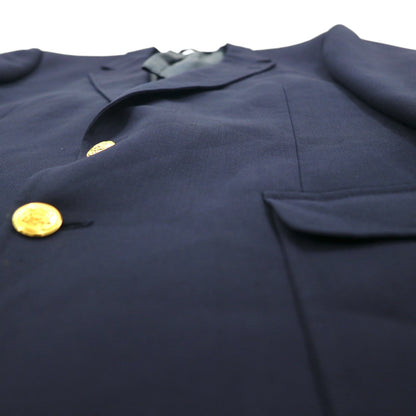 80s USA UNION MADE Vintage Navy Blazer Joshua Trent 80年代 USA製 2B テーラードジャケット L ユニオンメイド ACTWUタグ 金ボタン 紺ブレ