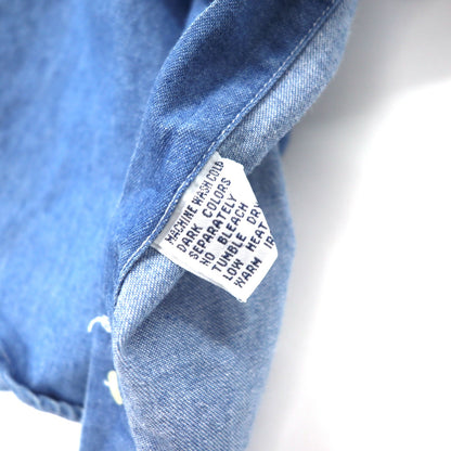 CHAPS RALPH LAUREN 90s denim button-down shirt 16.5-34/35 blue cotton