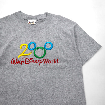 Walt Disney World 00s Disney Mickey Mouse 2000 Millennium T-shirt M Gray Unused