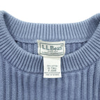 L.L.Bean 90年代 リブ ニット セーター XL ブルー コットン クルーネック JSA6