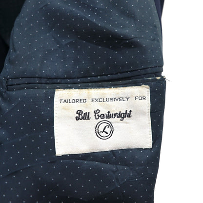 80s USA UNION MADE Vintage Navy Blazer Joshua Trent 80年代 USA製 2B テーラードジャケット L ユニオンメイド ACTWUタグ 金ボタン 紺ブレ