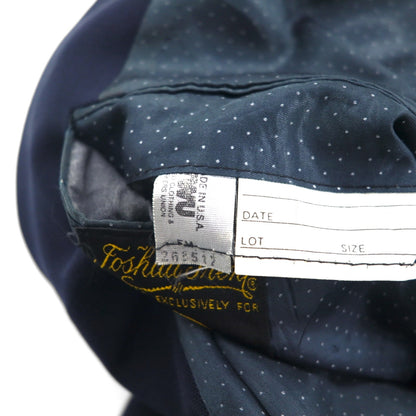 80s USA UNION MADE Vintage Navy Blazer Joshua Trent 80年代 USA製 2B テーラードジャケット L ユニオンメイド ACTWUタグ 金ボタン 紺ブレ
