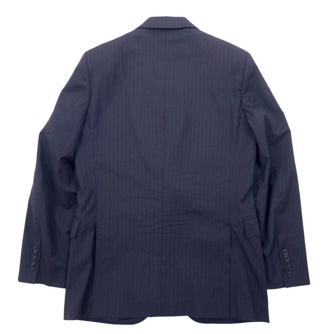 Polo by Ralph Lauren Italian made 2B tailored jacket L navy striped wool sheepskin