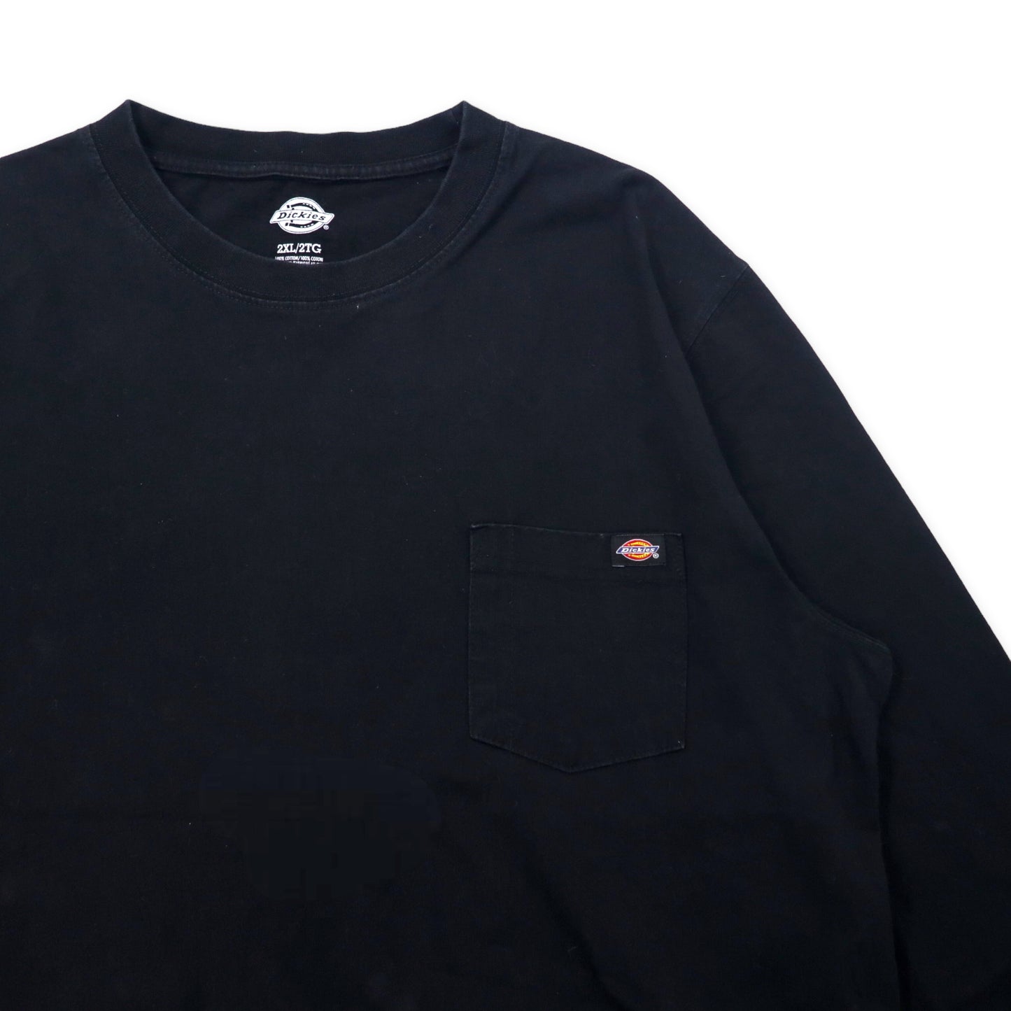Dickies ロングスリーブ ポケットTシャツ ロンT 2XL ブラック コットン ビッグサイズ メキシコ製