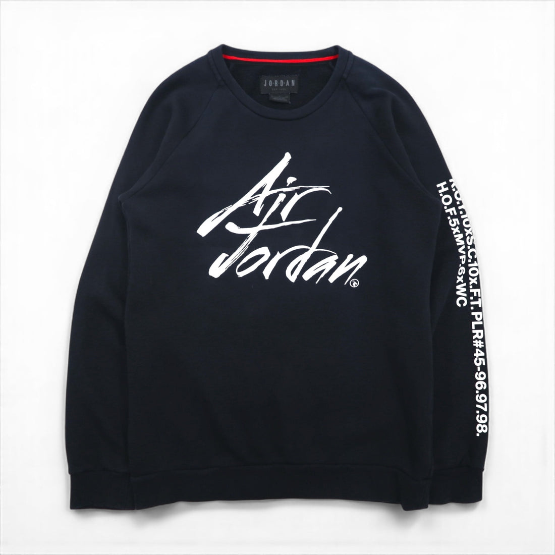 JORDAN BRAND (NIKE) Greatest Fleece Sweatshirt, Size L, Black, JSW GREATEST FLC CREW Embroidery, AV6002-010