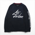 JORDAN BRAND (NIKE) Greatest Fleece Sweatshirt, Size L, Black, JSW GREATEST FLC CREW Embroidery, AV6002-010