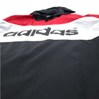 adidas 90s Descente Piste Pullover Nylon Parka ML 3 Stripes Double Sided Logo Print Made in Japan