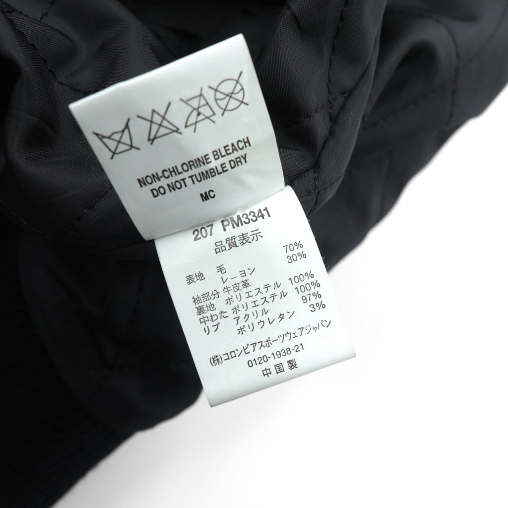 Columbia 00年代 袖レザー スタジャン XL レッド ウール ギルクレスト ジャケット チェック PM3341 XCO 牛革