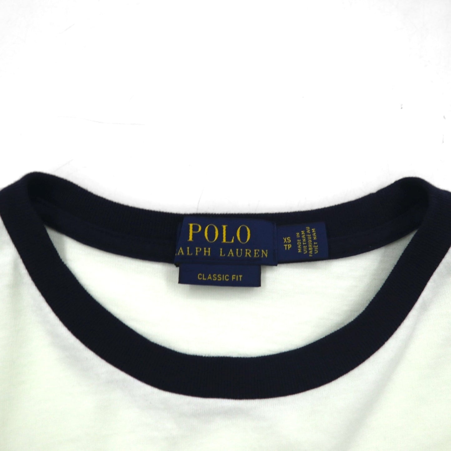 POLO RALPH LAUREN Colorblock Pocket T-Shirt M White Small Pony Embroidery
