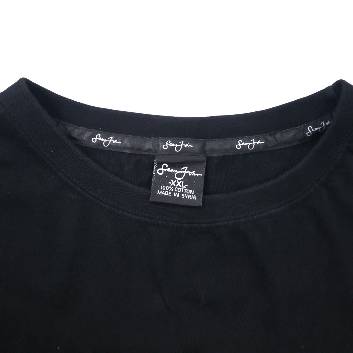 SEAN JOHN 00年代 ビッグシルエット プリント Tシャツ XXL ブラック コットン レコード LIMITED COLLECTION ビッグサイズ