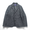 Cricket 1960 x BRONTE By MOON Made in Japan Tweed Leather 3B Wool Tailored Jacket, Size M, Gray