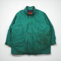 LONDON FOG 90s Field Coat Mountain Parka, XL, Green, Drawcord, Removable Padded Liner