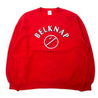 日本然リトテ-古着オンライン-USA製 90年代 JERZEES プリント スウェット XXL レッド コットン BELKNAP SAFETY RECORD-USA Made 90's JERZEES Print Sweatshirt XXL Red Cotton BELKNAP SAFETY RECORD