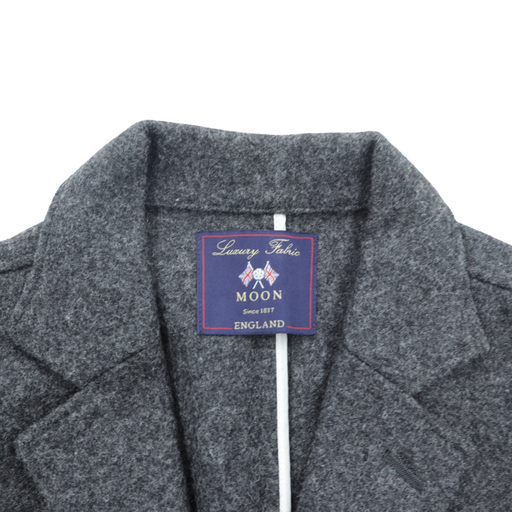 Cricket 1960 x BRONTE By MOON Made in Japan Tweed Leather 3B Wool Tailored Jacket, Size M, Gray