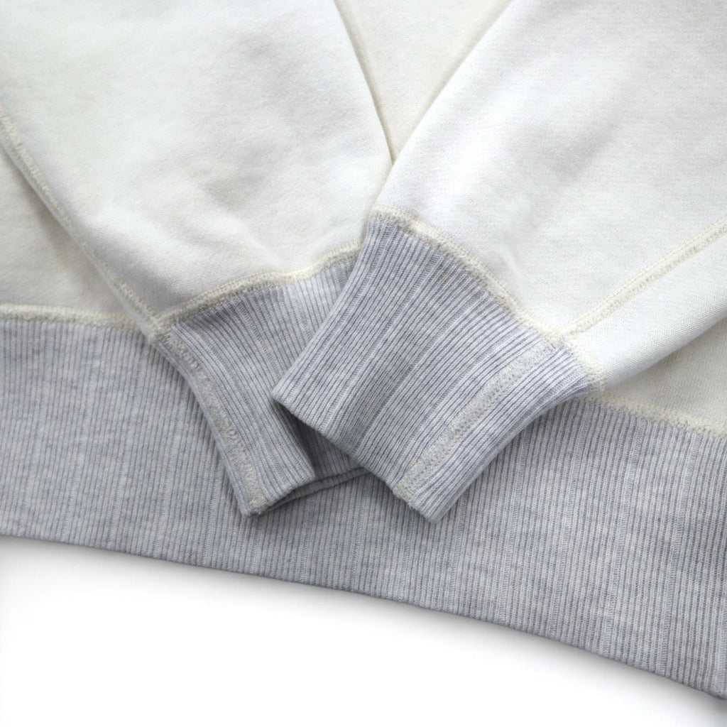 FAT クルーネック スウェット M オフホワイト グレー U.S.ARMY フラップポケット