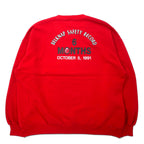 USA made 90s JERZEES print sweatshirt XXL red cotton BELKNAP SAFETY RECORD