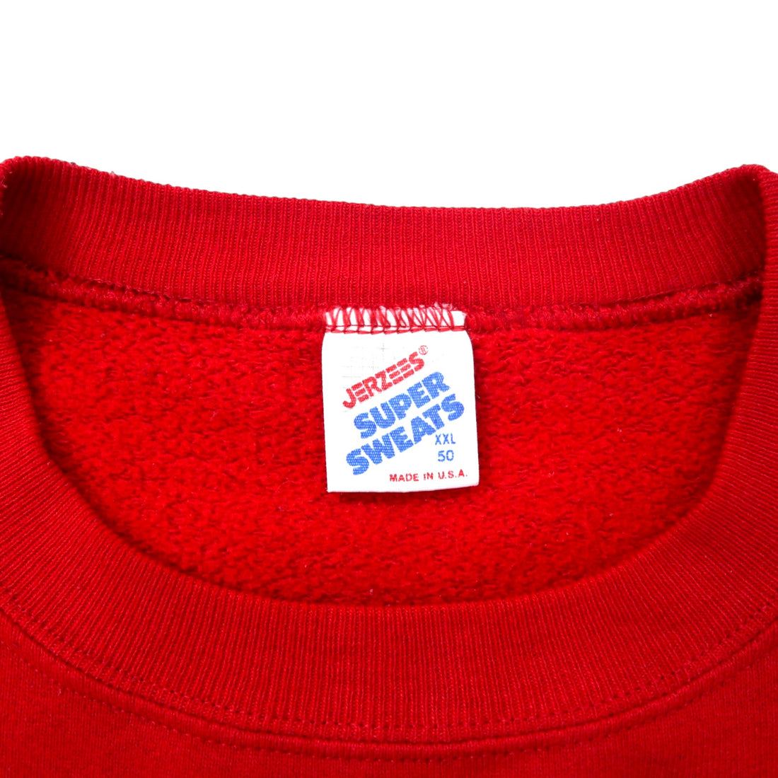 USA made 90s JERZEES print sweatshirt XXL red cotton BELKNAP SAFETY RECORD