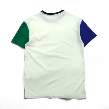POLO RALPH LAUREN Colorblock Pocket T-Shirt M White Small Pony Embroidery