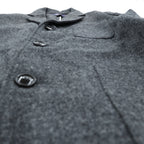 Cricket 1960 x BRONTE By MOON Made in Japan Tweed Leather 3B Wool Tailored Jacket, Size M, Gray