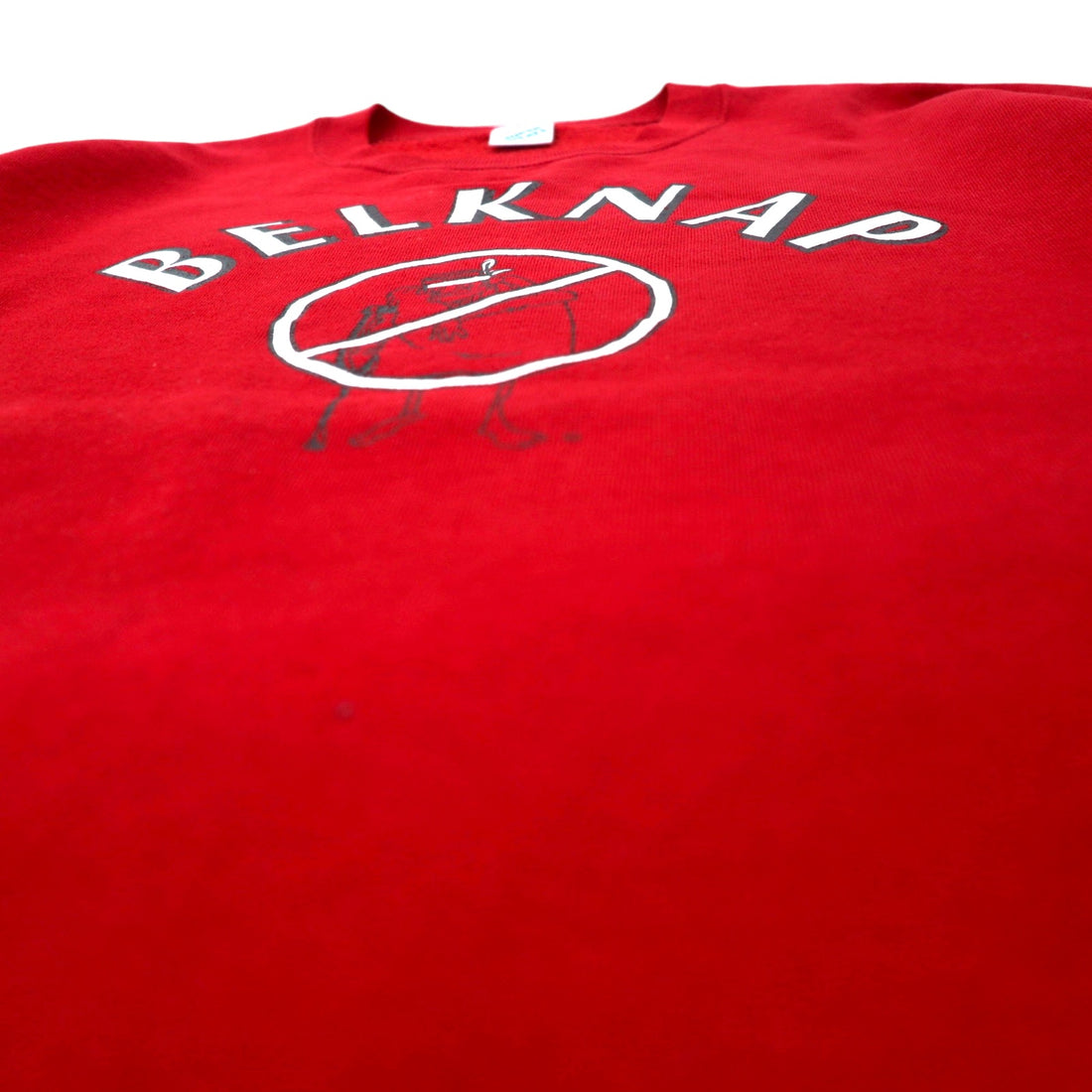 USA made 90s JERZEES print sweatshirt XXL red cotton BELKNAP SAFETY RECORD