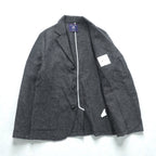 Cricket 1960 x BRONTE By MOON Made in Japan Tweed Leather 3B Wool Tailored Jacket, Size M, Gray