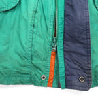 LONDON FOG 90s Field Coat Mountain Parka, XL, Green, Drawcord, Removable Padded Liner