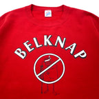 USA made 90s JERZEES print sweatshirt XXL red cotton BELKNAP SAFETY RECORD
