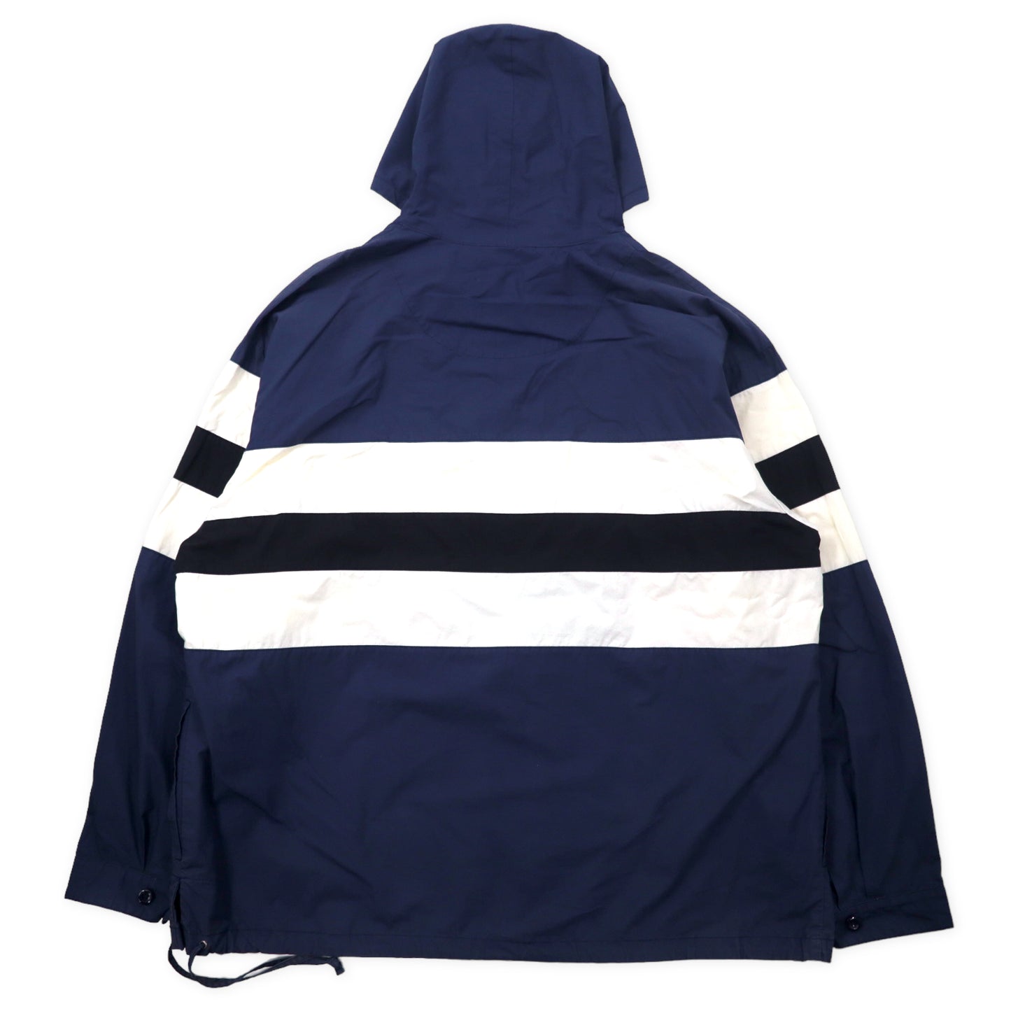 J.CREW 90's 2 Tone Anorak HOODIE XL Navy Cotton Big Size – 日本然