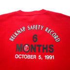 USA made 90s JERZEES print sweatshirt XXL red cotton BELKNAP SAFETY RECORD