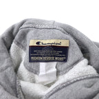 Champion 00s Premium Reverse Weave Hoodie M Grey Cotton Fleece Lining HORNETS LACROSSE Arch Logo 3-Layer Print PREMIUM REVERSE WEAVE