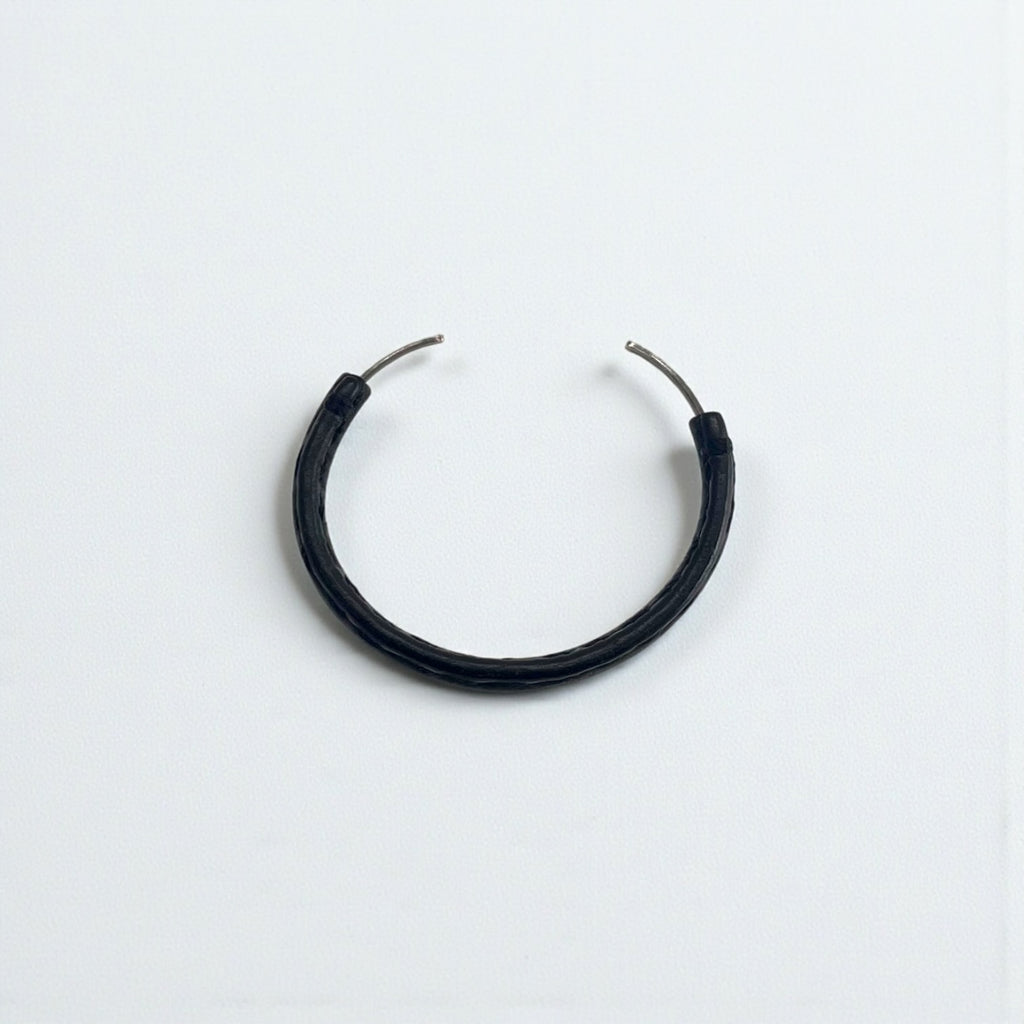 Hender Scheme レザー バングル ブラック シルバー 真鍮 ヌメ革 not lying jewelry bangle silver S